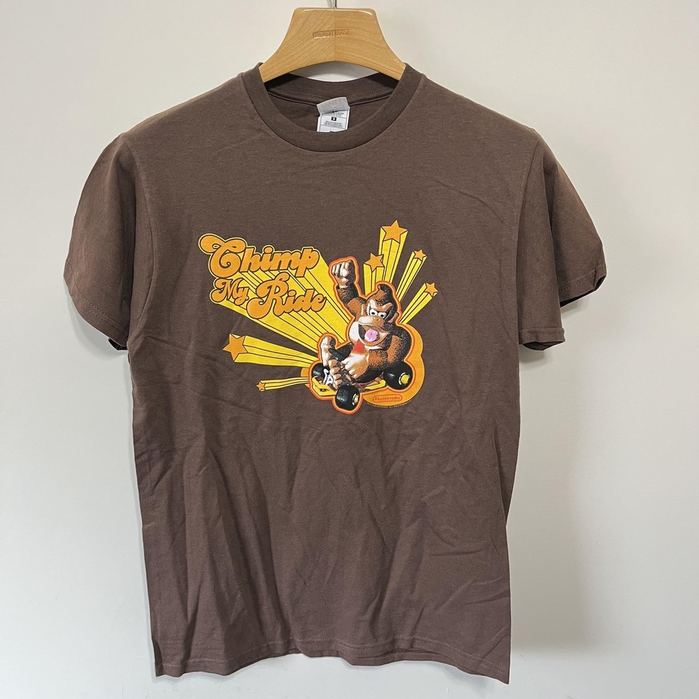 Vintage Nintendo Mario Kart Donkey Kong Chimp My Ride Shirt Video Game Size Smal
